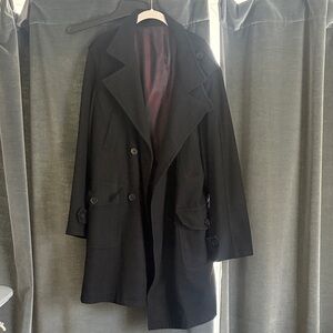 Classic Black Men's Trench Coat